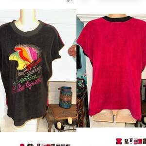VINTAGE KANSAI YAMAMOTO FOR CYGNE DESIGNS BICOLOR SWEATER TOP ECO SUSTAINABILITY